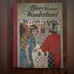 Antique Alice’s Adventures in Wonderland hardcover book M A Donohue